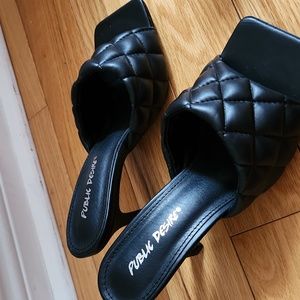 Public Desire black square heels size 7